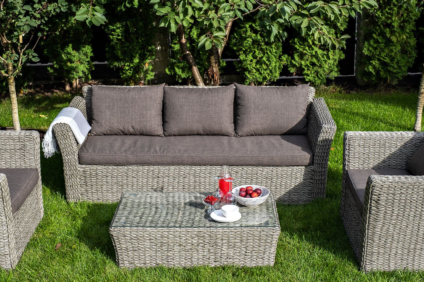 Cappuccino hyacinthus Ротанговая мебель лаунж группа на 5 мест