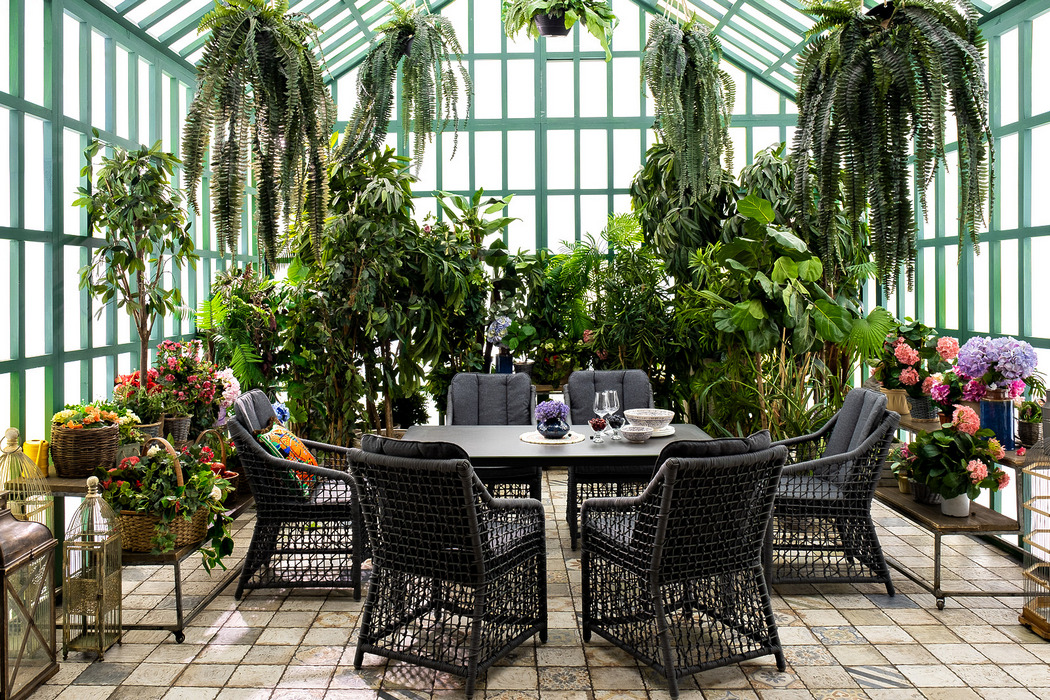LUCCA dining set Обеденная группа плетеная из роупа
