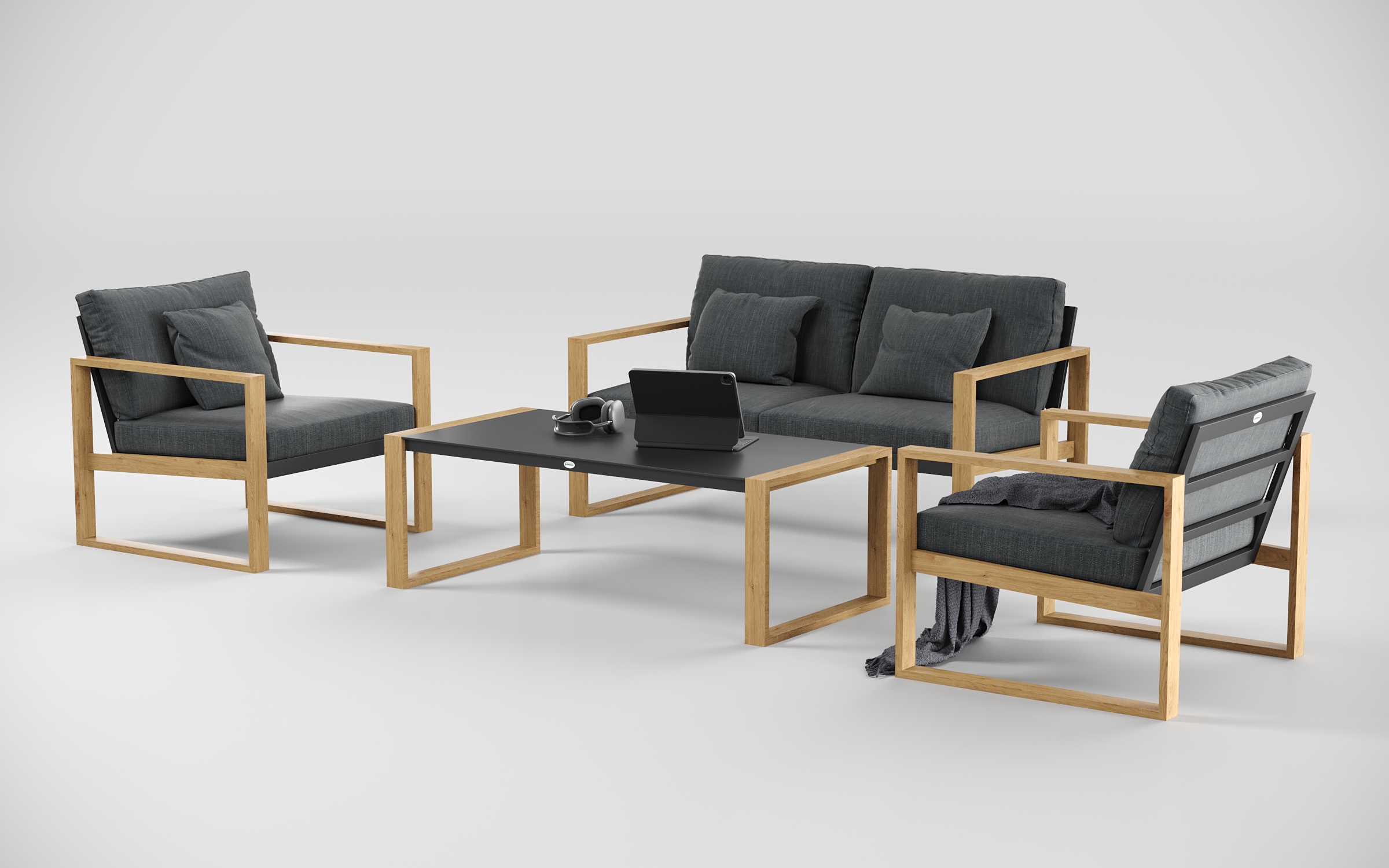 "Premium Elegante" Мебель из тика, лаунж с 2-х местным диваном — изображение 3