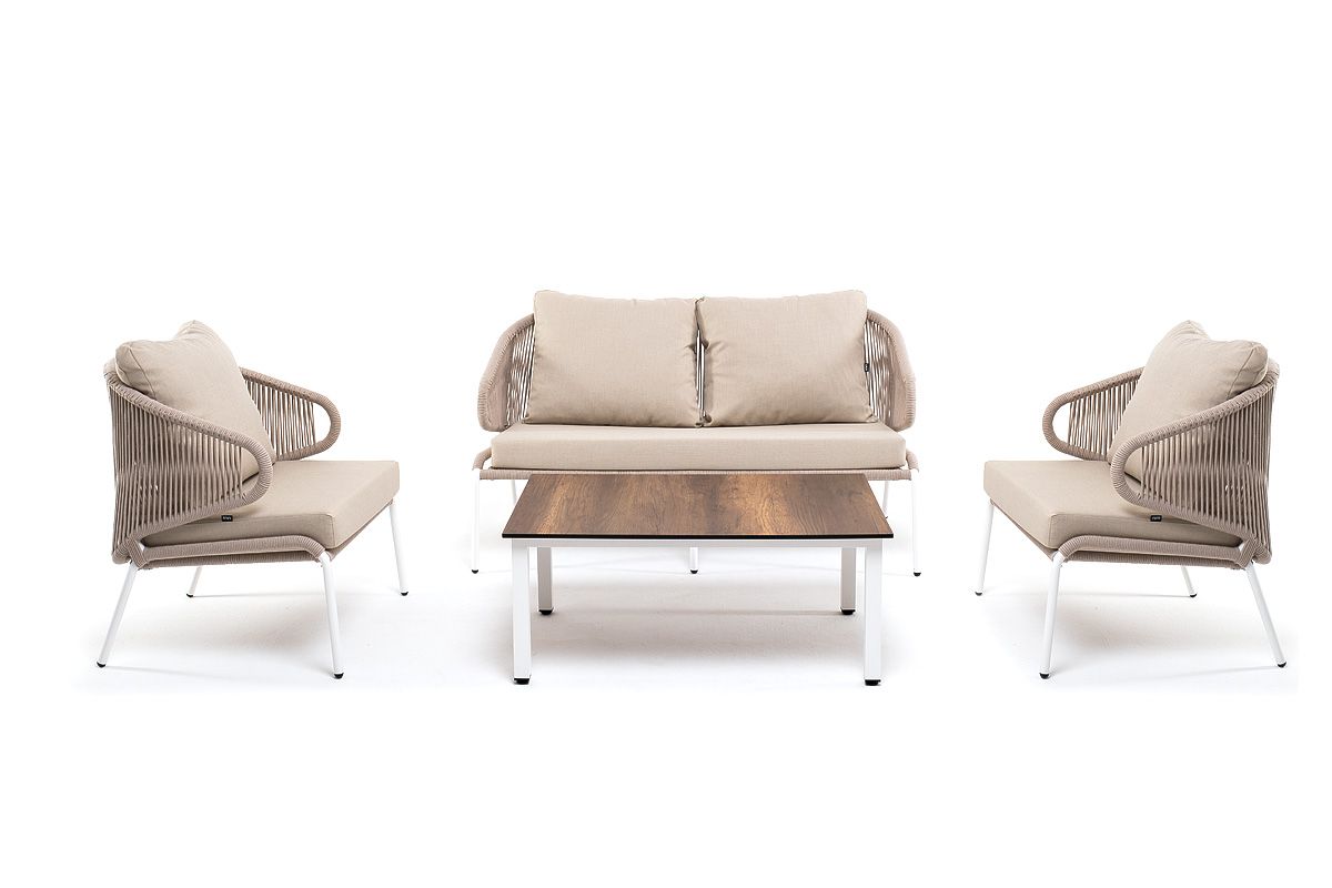 "Milano" beige Мебель из роупа лаунж, 4 места, роуп бежевый меланж — изображение 2