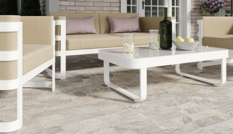 "Primavera" lounge Мебель из алюминия, white/beige — изображение 2