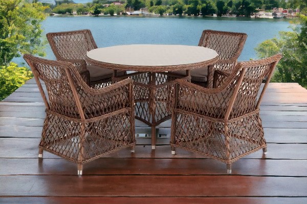 Venezianico cafe set 4 Плетеная мебель для кафе