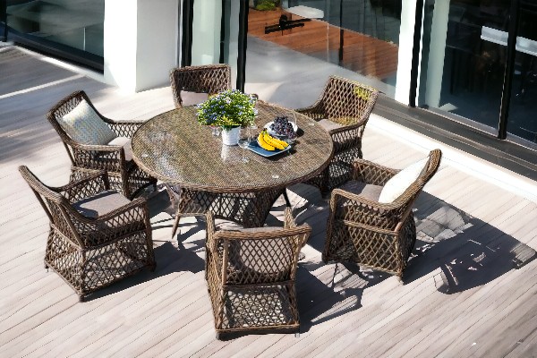 Venezianico dining set 6 Обеденная группа из ротанга