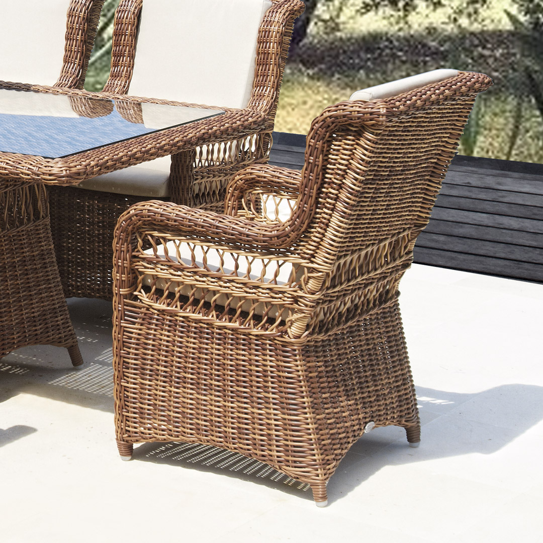 Кресло Ebony из искусственного ротанга обеденное - Skyline Design