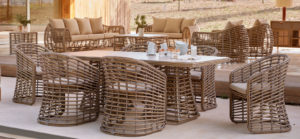 Плетеная мебель «RUBY» dining set 220 + 6 — Skyline Design