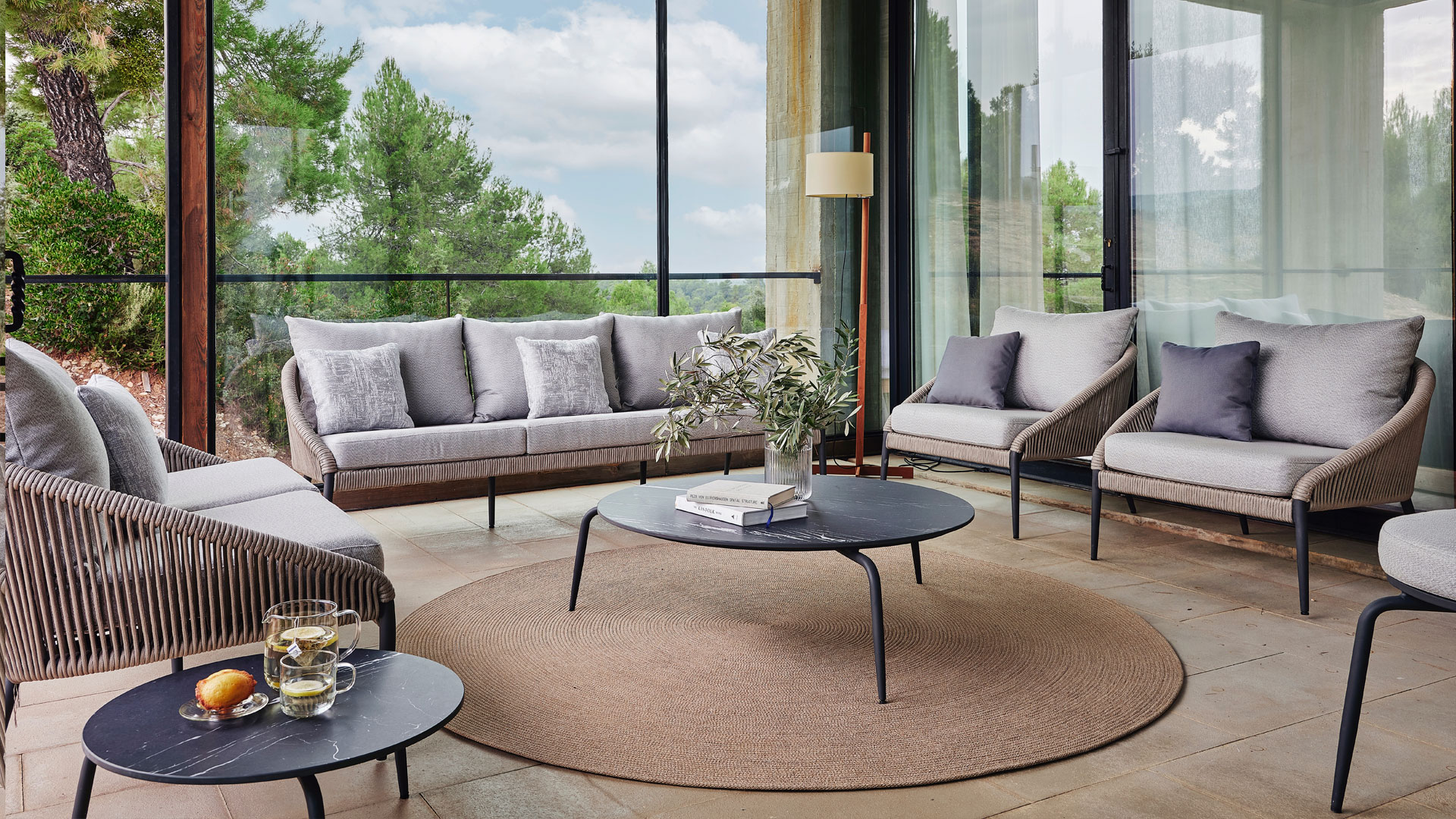 Уличная мебель «Rodona» lounge — Skyline Design, лаунж мебель из роупа_