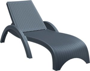GS Fiji 1009 - Шезлонг пластиковый антрацит