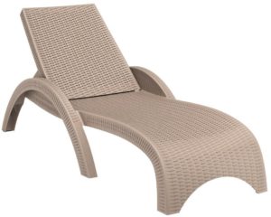 GS Fiji 1009 - Шезлонг пластиковый, бежевый
