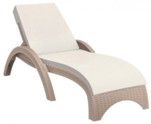GS Fiji 1009 - Шезлонг пластиковый с матрасом, бежевый